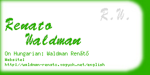 renato waldman business card